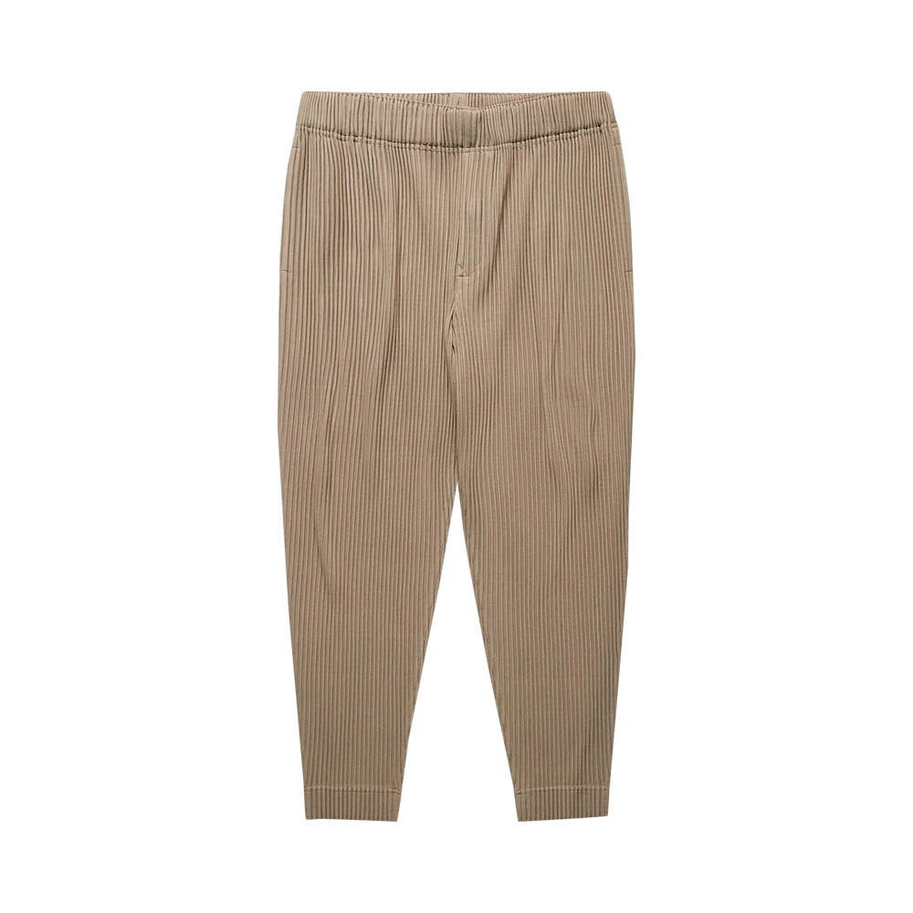 Buy Homme Plissé Issey Miyake Elasticated Waistband Pants 'Walnut