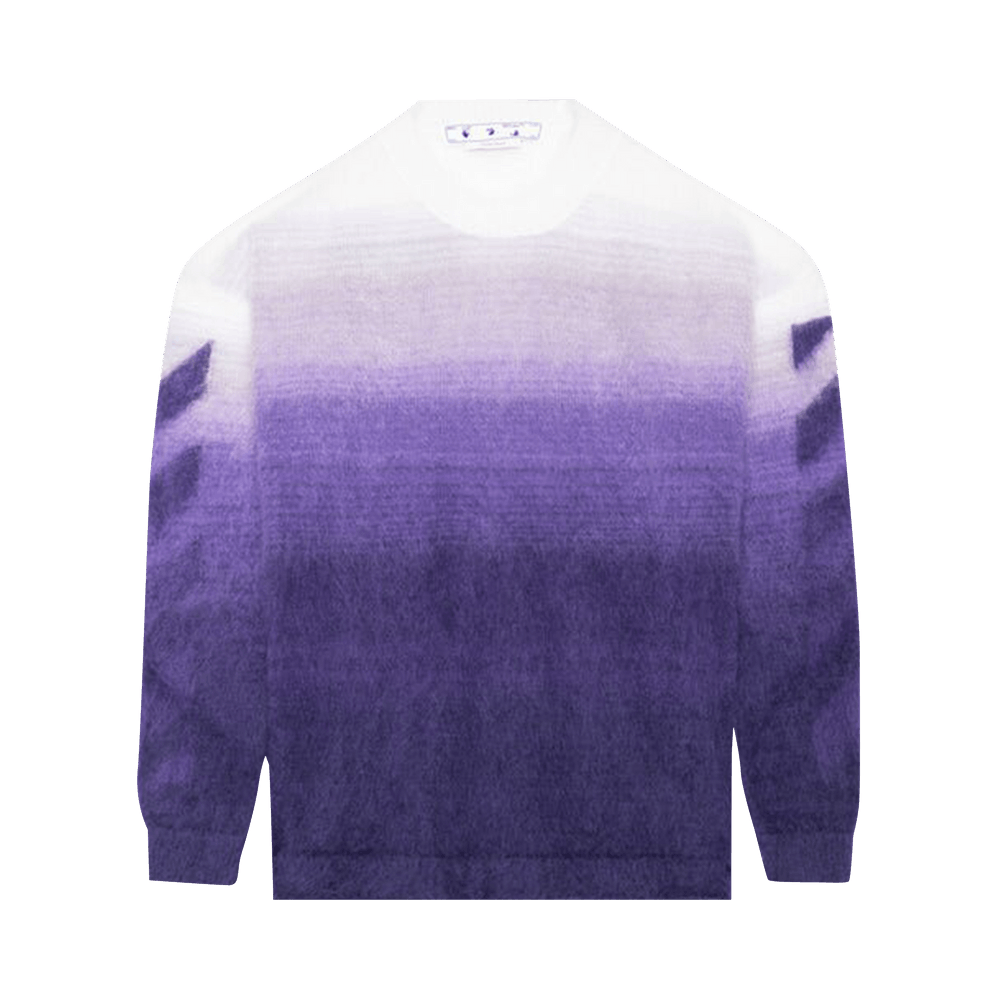 パーカー・フーディ OFF WHITE Men Tops OMBB085S25FLE00J49224922 Purple Off White x Champion Purple Knit Logo Detail Hoodie M Off