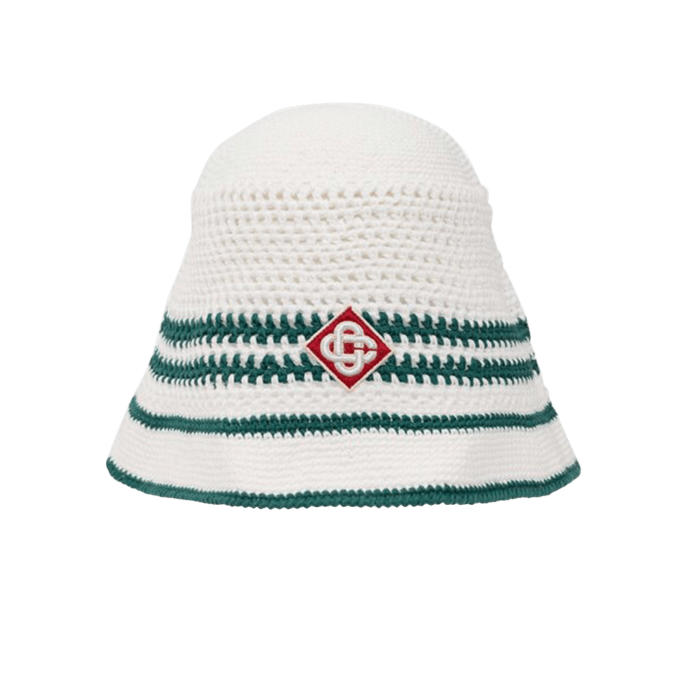 Buy Casablanca Crochet Tennis Hat 'White' - AS23 HAT 023 01 WHIT