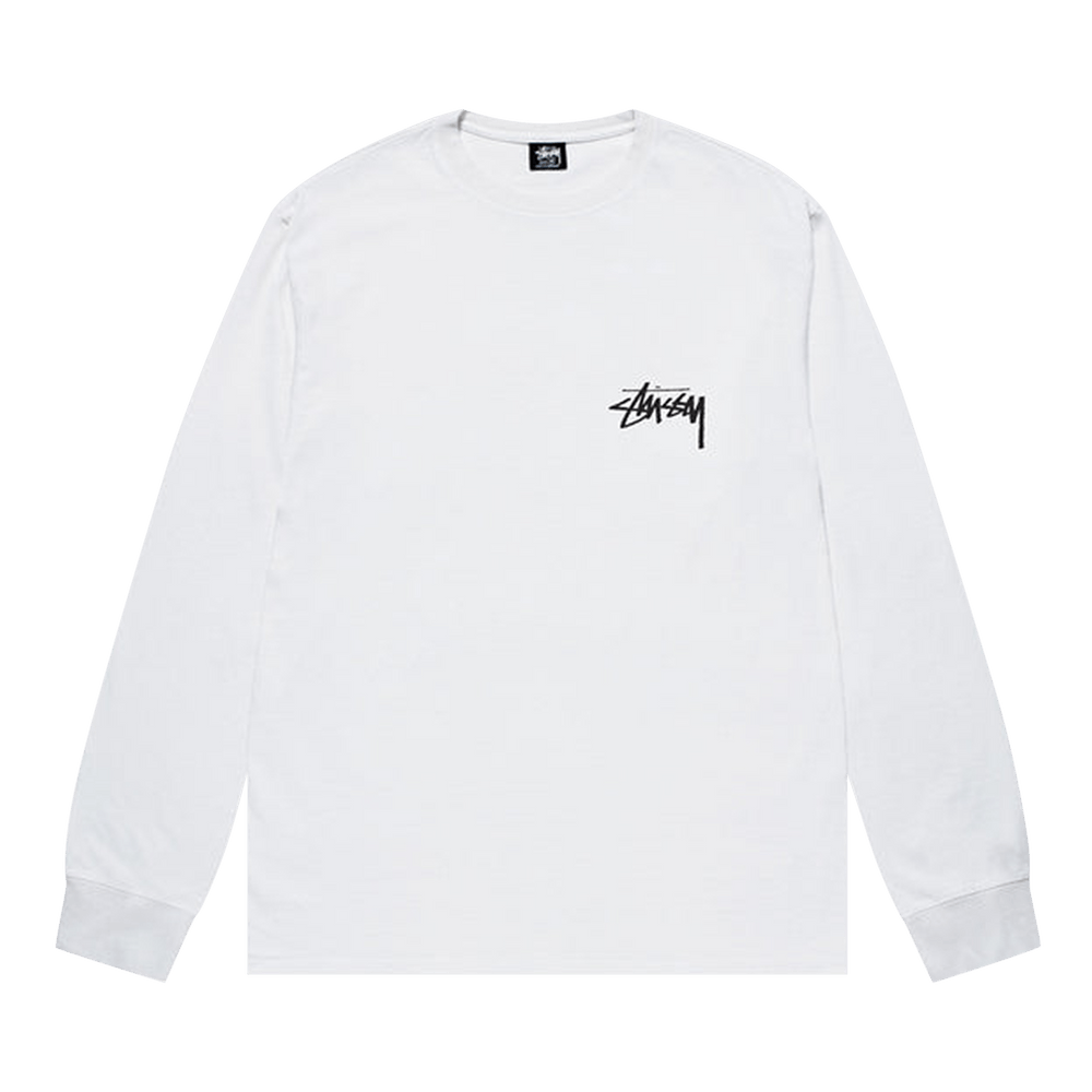 Buy Stussy Gold Lion Long-Sleeve Tee 'White' - 1994916 WHIT