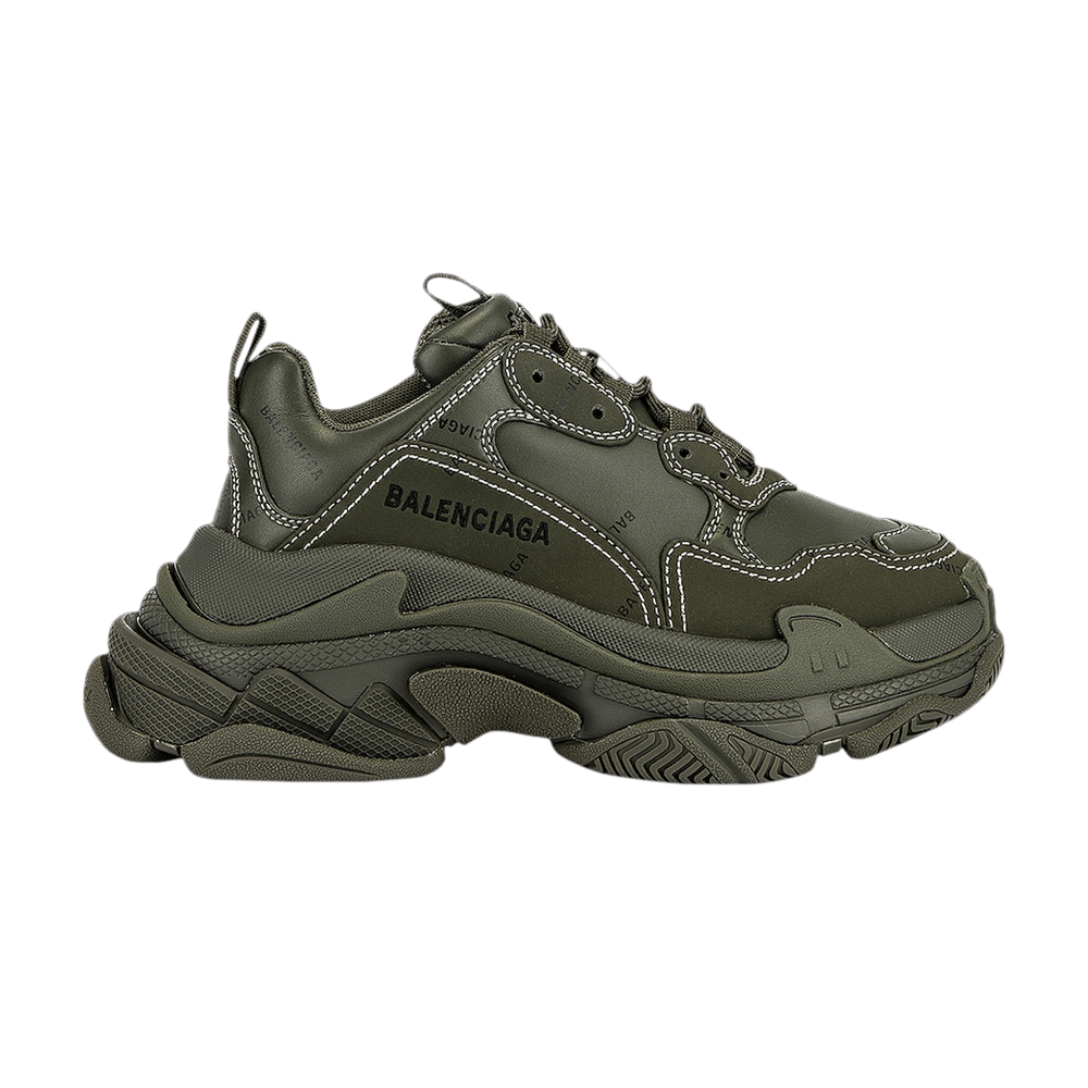 Balenciaga Wmns Triple S Sneaker 'Allover Logo - Khaki'
