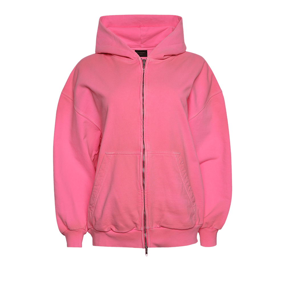 Buy Balenciaga Small Zip Up Hoodie 'Pink Fluo' - 744454 TOVG5