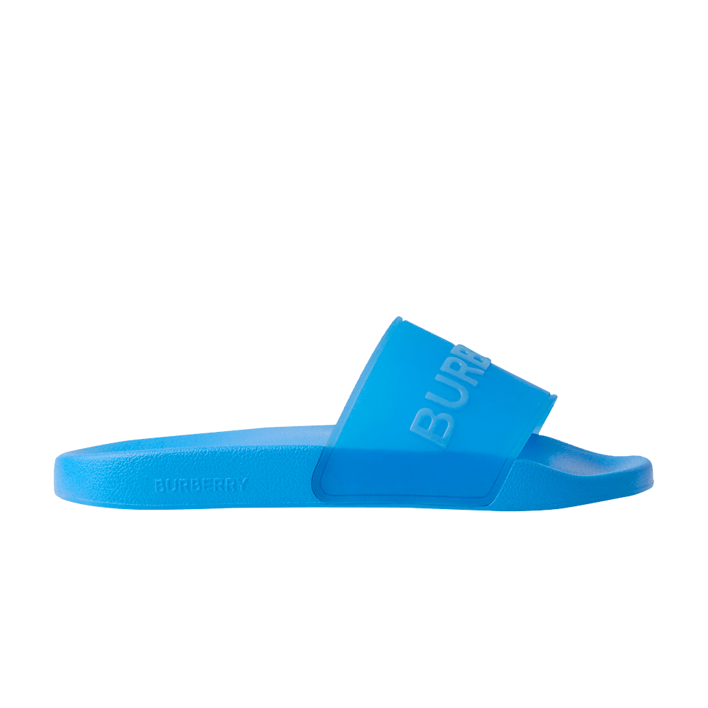 Buy Burberry Wmns Logo Detail Slide 'Vivid Blue' - 8065474