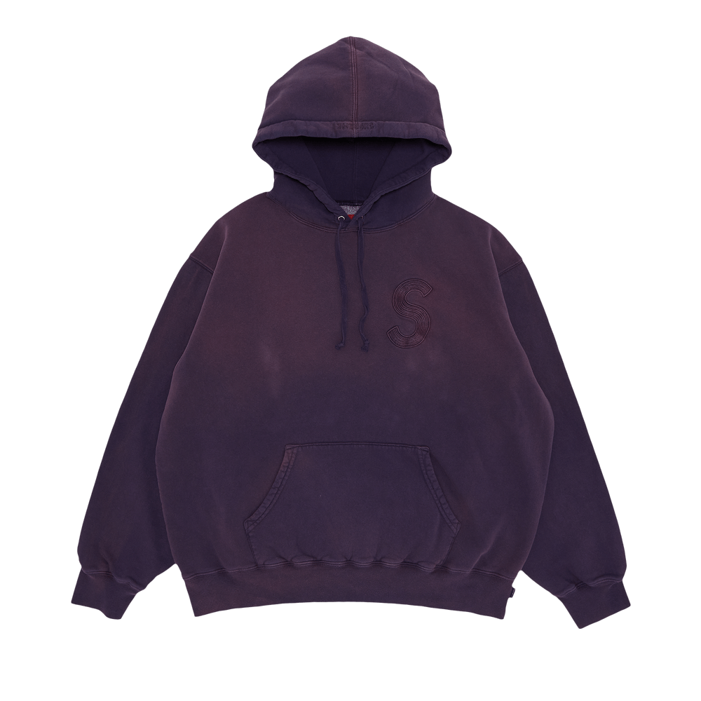 Supreme Overdyed S Logo Hooded Purple XL