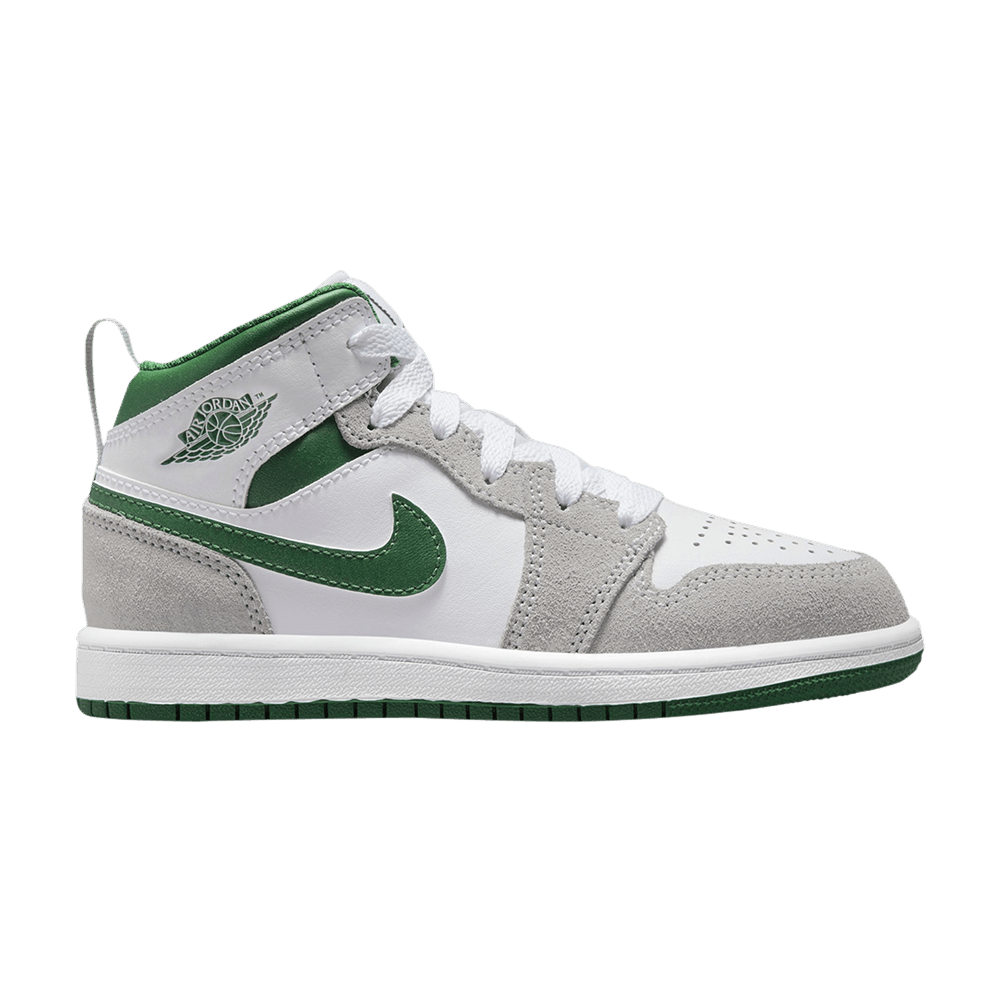Air Jordan 1 Mid SE Ps Grey Pine Green