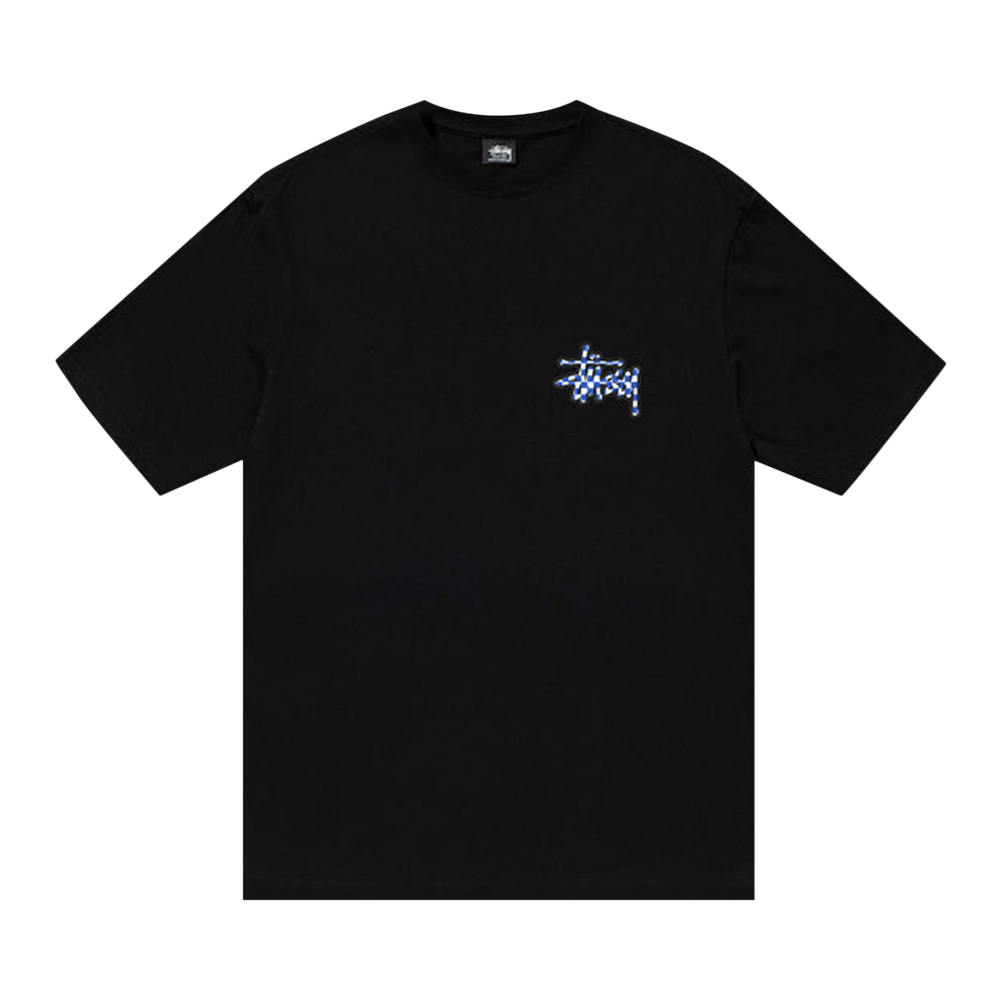 Buy Stussy Checker Stock Tee 'Black' - 1904987 BLAC | GOAT