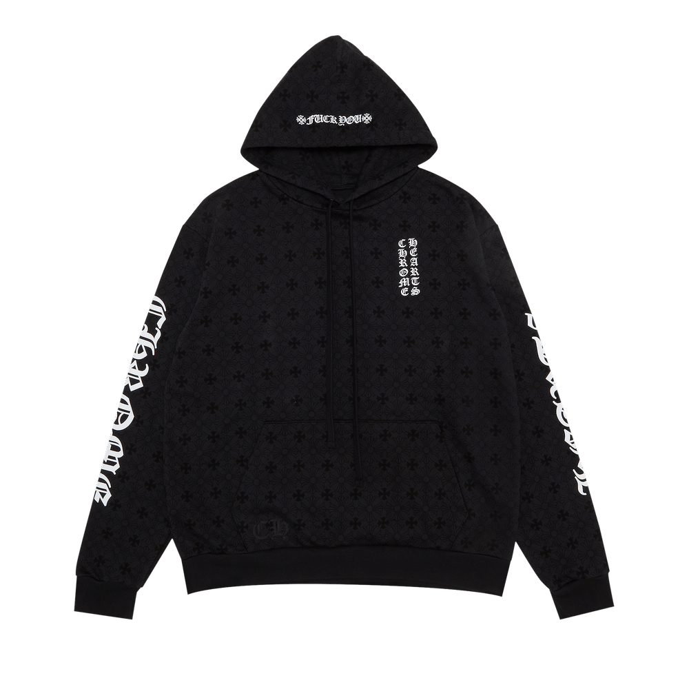 Buy Chrome Hearts Monogram Vertical Logo Hoodie 'Black' - 1383
