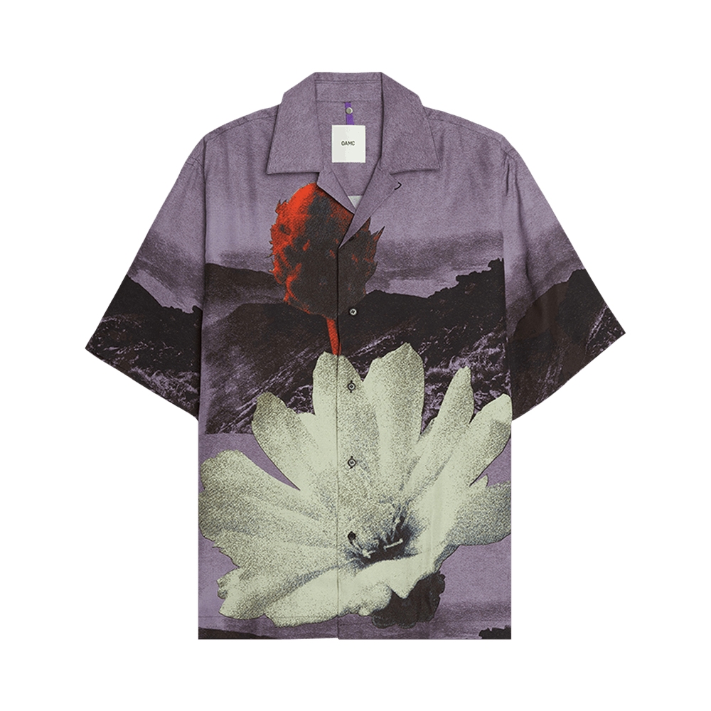 ★OAMC★ Flora cut shirt blue 23E28OAU61VICOA016400 OAMC floral-print Cotton Shirt | Blue | FARFETCH