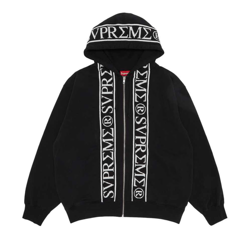 Supreme Double Hood Facemask Zip Up Hooded Sweatshirt Black