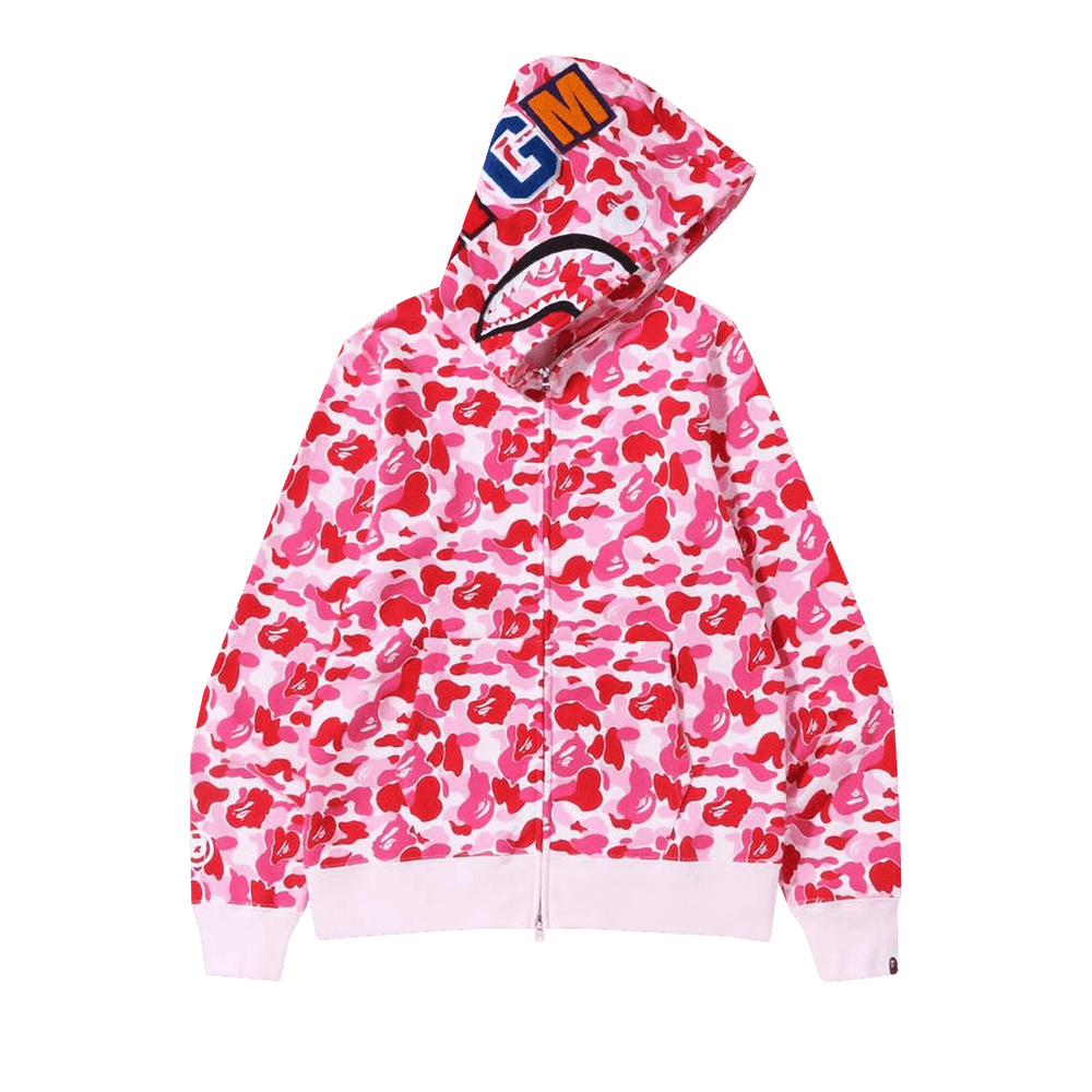 Buy BAPE ABC Camo Shark Full Zip Hoodie Pink 1J30 115 007 PINK GOAT CA