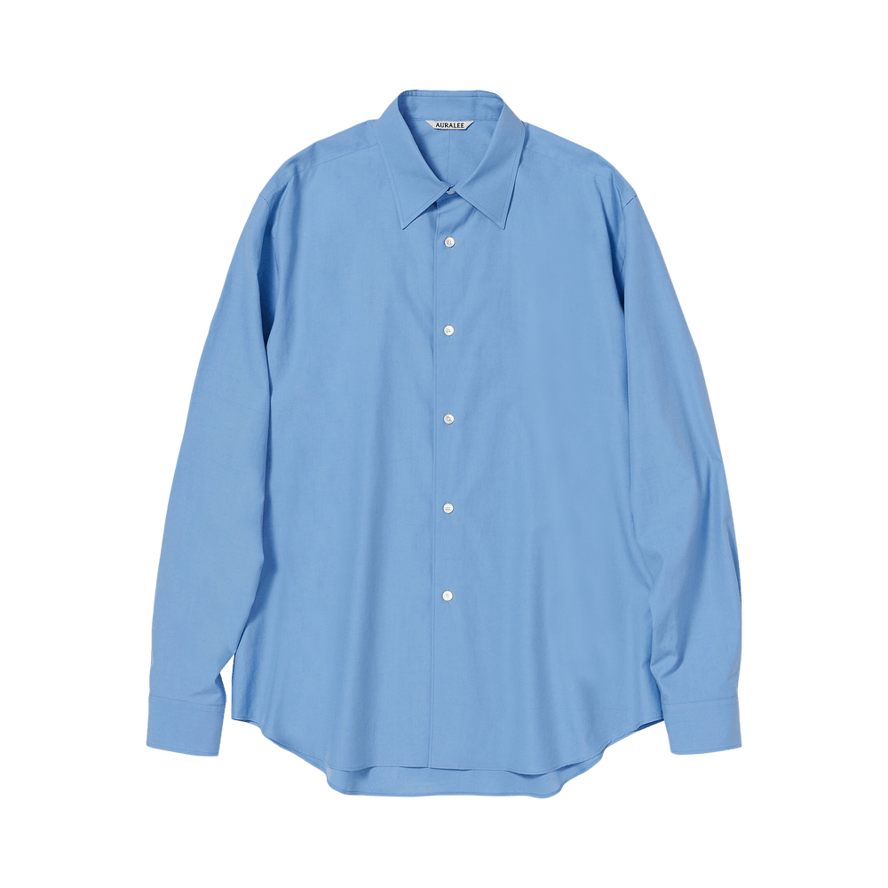 Buy Auralee Washed Finx Twill Shirt 'Blue' - A23SS01TN BLUE