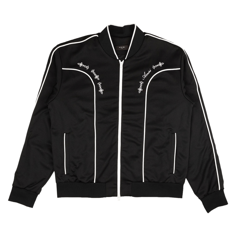 Buy Amiri Western Track Jacket Black PS22MOS015 001 BLAC GOAT