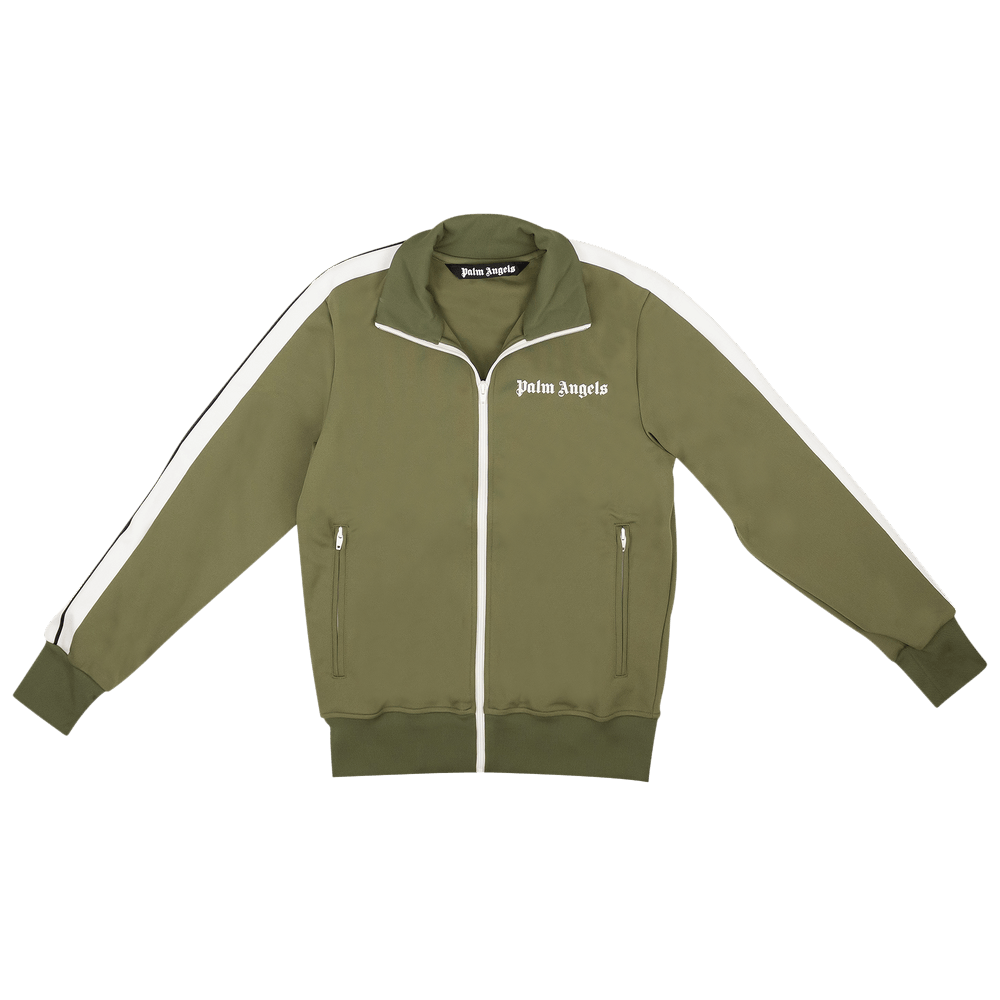 Buy Palm Angels Classic Track Jacket 'Military/White Buy Palm Angels Classic Track Jacket 'Military/White