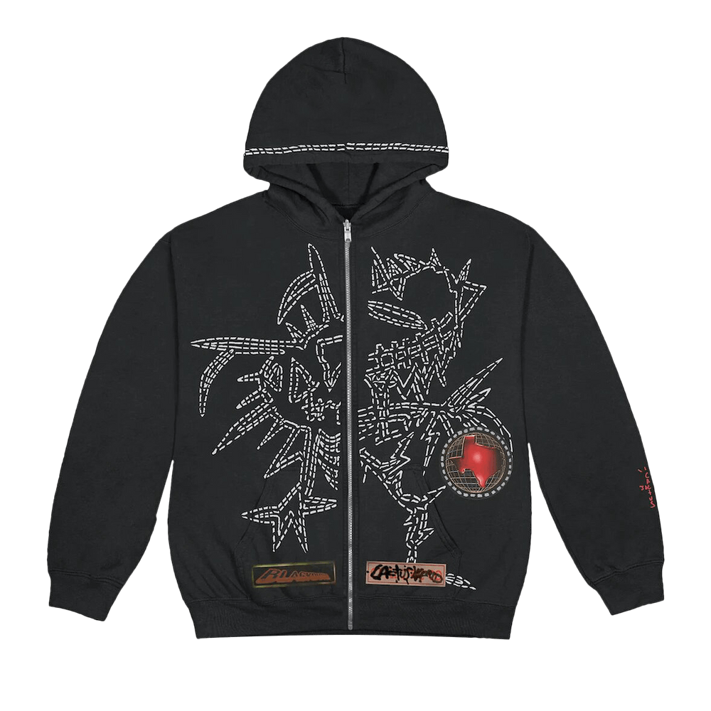 Buy Cactus Jack by Travis Scott Blackout Zip Up Hoodie Buy Cactus Jack by Travis Scott Blackout Zip Up Hoodie