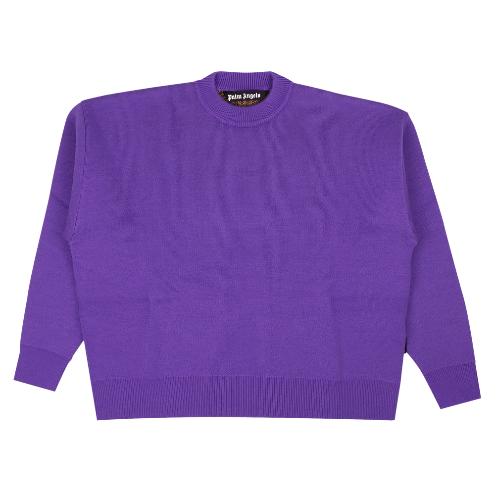 Palm Angels パープルニットセーター Buy Palm Angels Intarsia Palm Tree Knit Sweater 'Purple