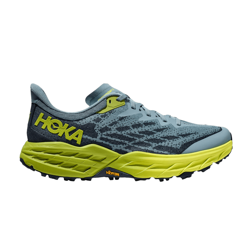 Hoka Speedgoat 5 Stone Blue Citron