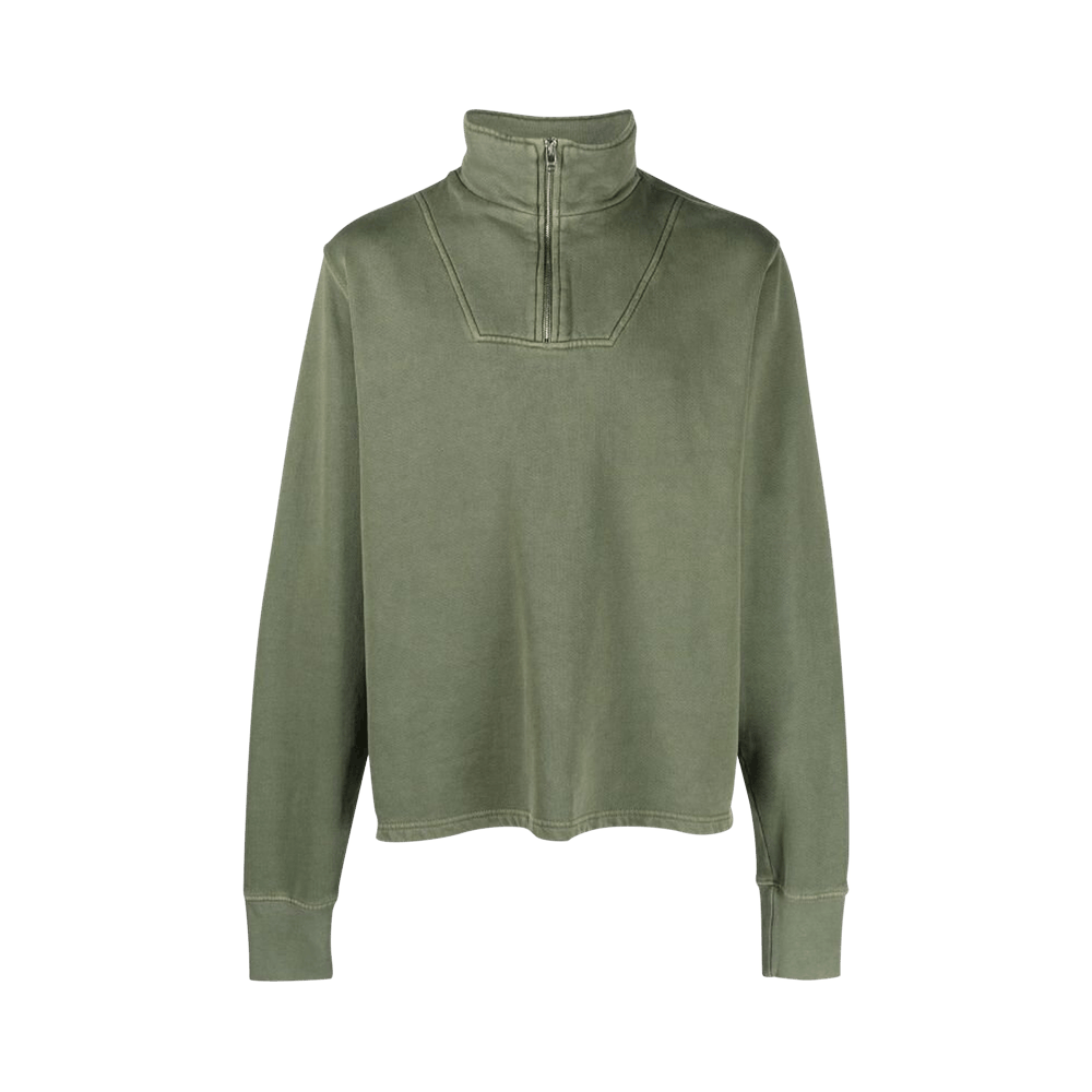 Buy Les Tien Half Zip Yacht Pullover 'Washed Spruce' - CF 1035 PD