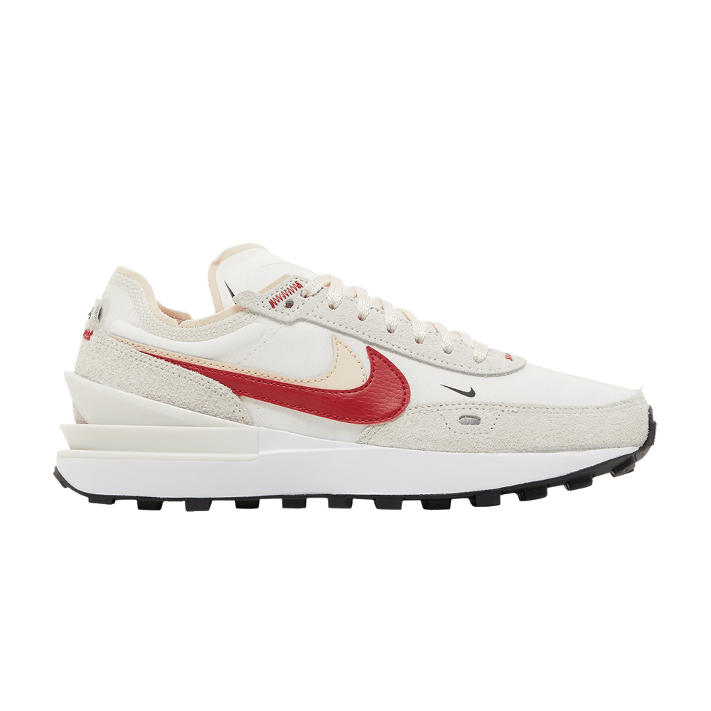 NIKE DX4309-100 ホワイト/レッド スニーカー Nike Waffle One Double Swoosh Womens Running Shoes White Red