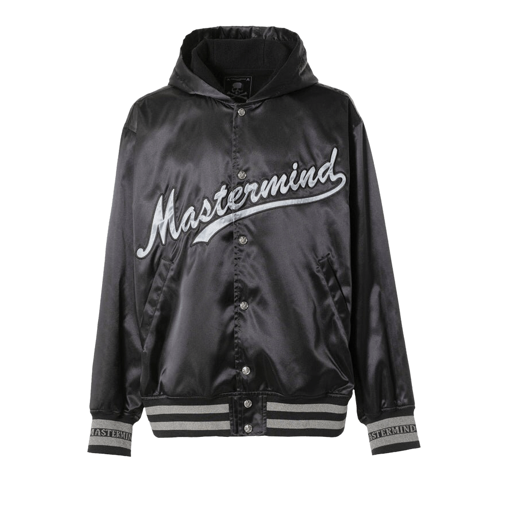Buy Mastermind Hooded Varsity Jacket Black MJ23E10 BL025 BLAC