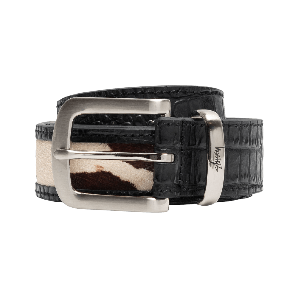 Buy Stussy Leather Overlay Belt 'Black' - 135185 BLAC | GOAT