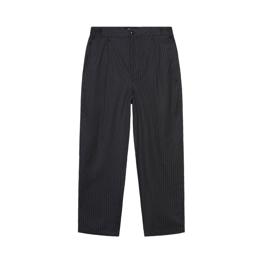 Buy Stussy Stripe Volume Pleated Trouser 'Black' - 116623