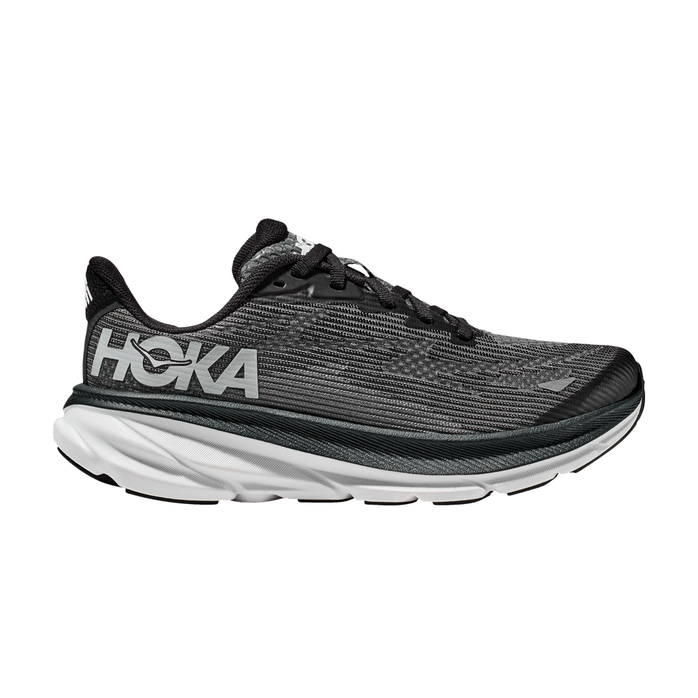 Hoka Clifton 9 Kids Black White