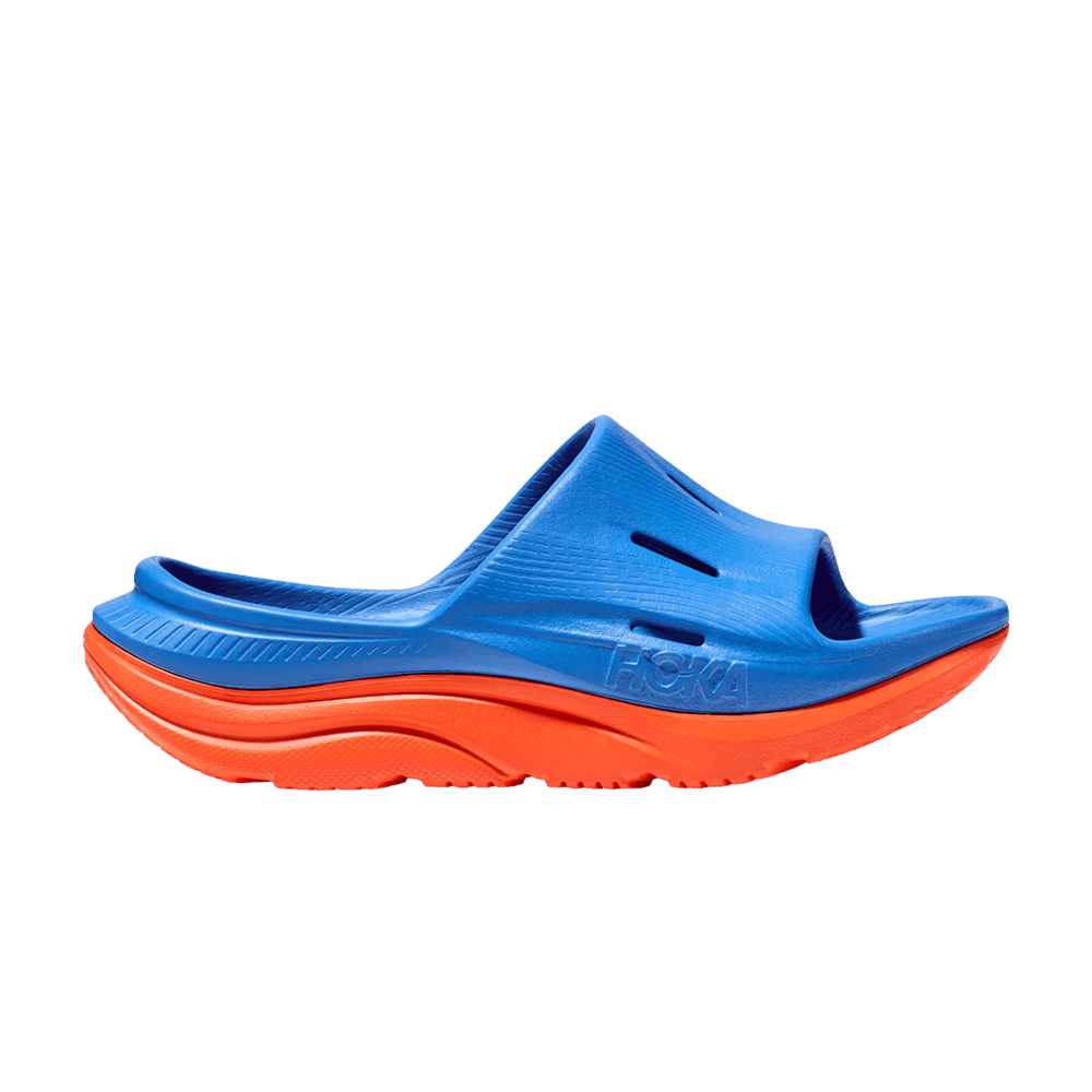 Hoka Ora Recovery 3 Slide Kids Coastal Sky Vibrant Orange