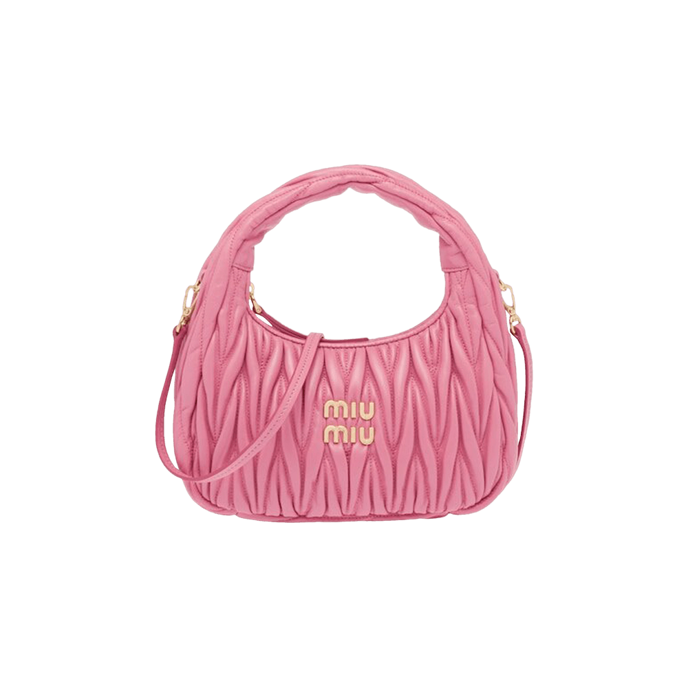 驚きの値段 V F0638 N88 5BC125  - Pink' 'Begonia Bag Hobo Mini Leather Nappa Matelasse Wander Miu Miu Buy OOY GOAT | 財布・ケース・小物入れ