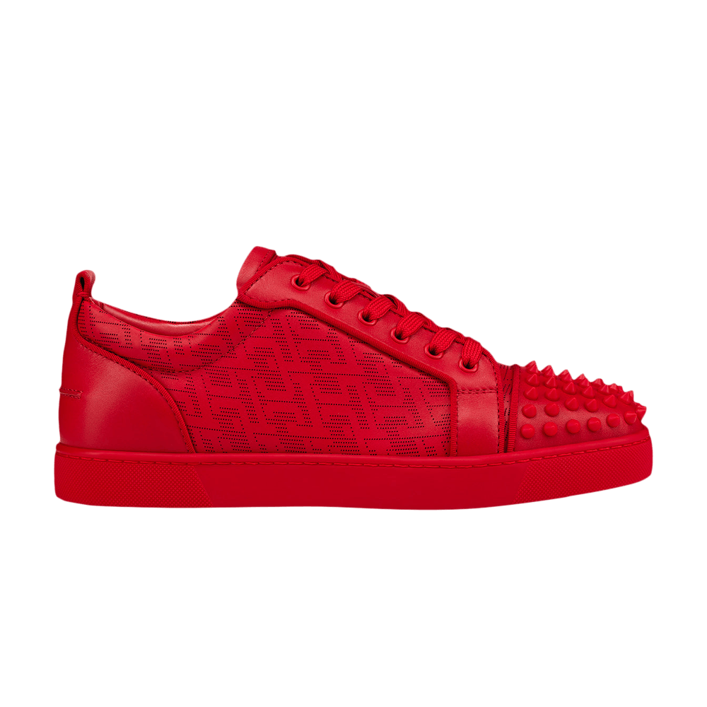 Buy Christian Louboutin Louis Junior Spikes Orlato Flat Red CL Pattern 1230206 R264 GOAT CA