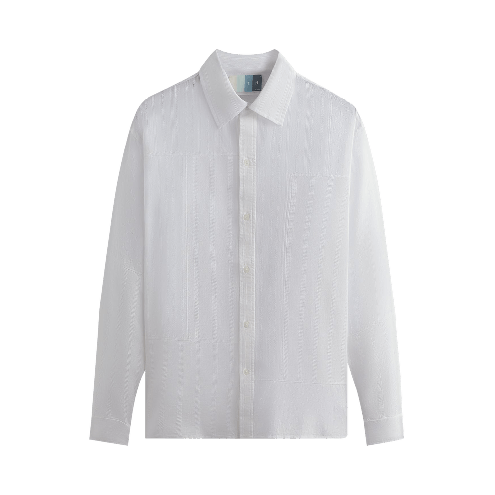 Buy Kith Mixed Dobby Apollo Long-Sleeve Shirt 'White ...