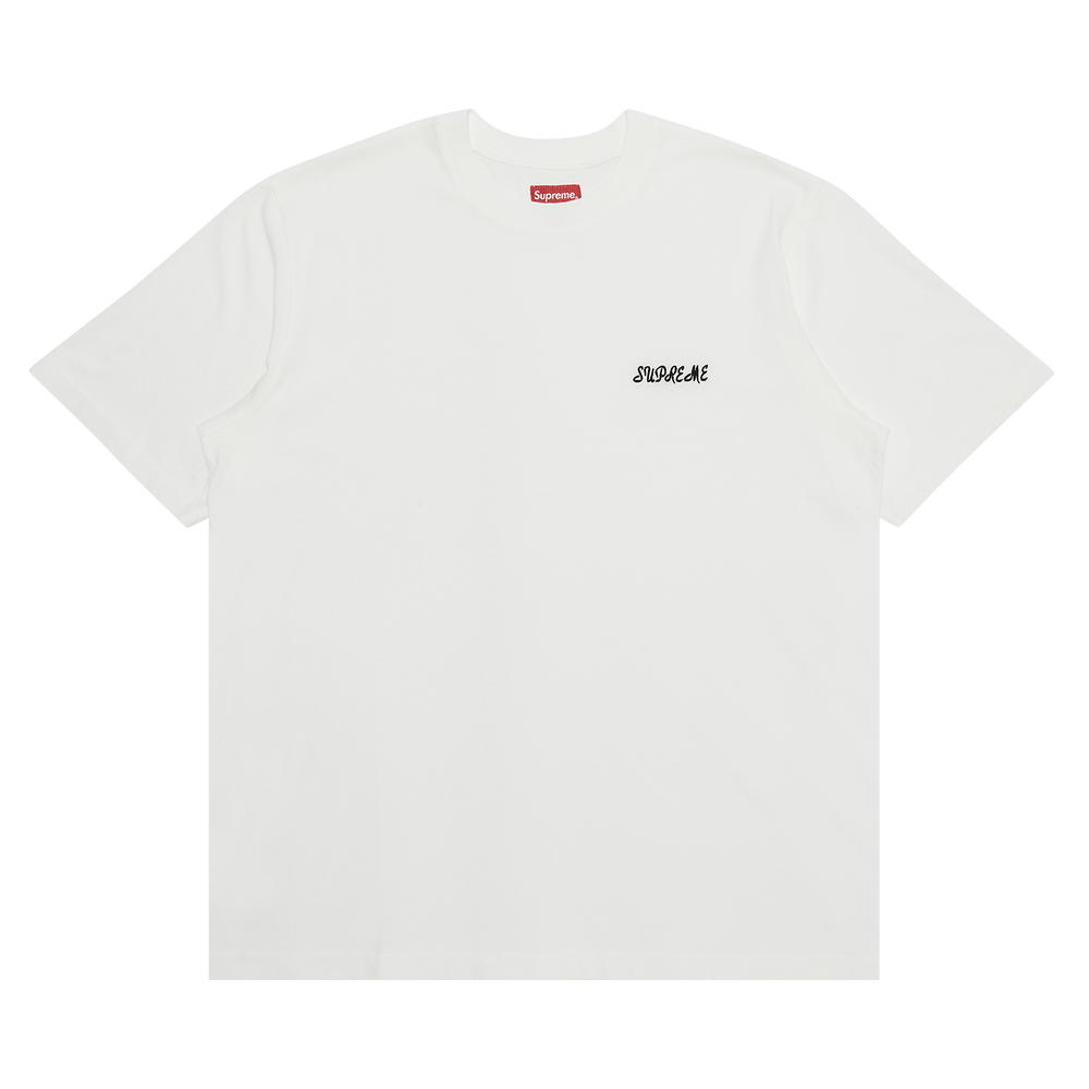 Buy Supreme Washed Script Short-Sleeve Top 'White