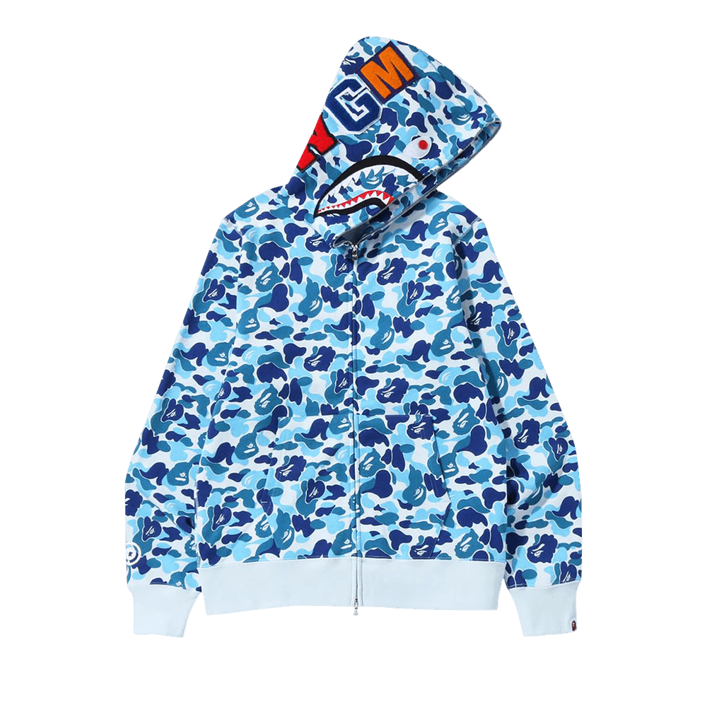 BAPE ABC Camo Shark Full Zip Hoodie Blue
