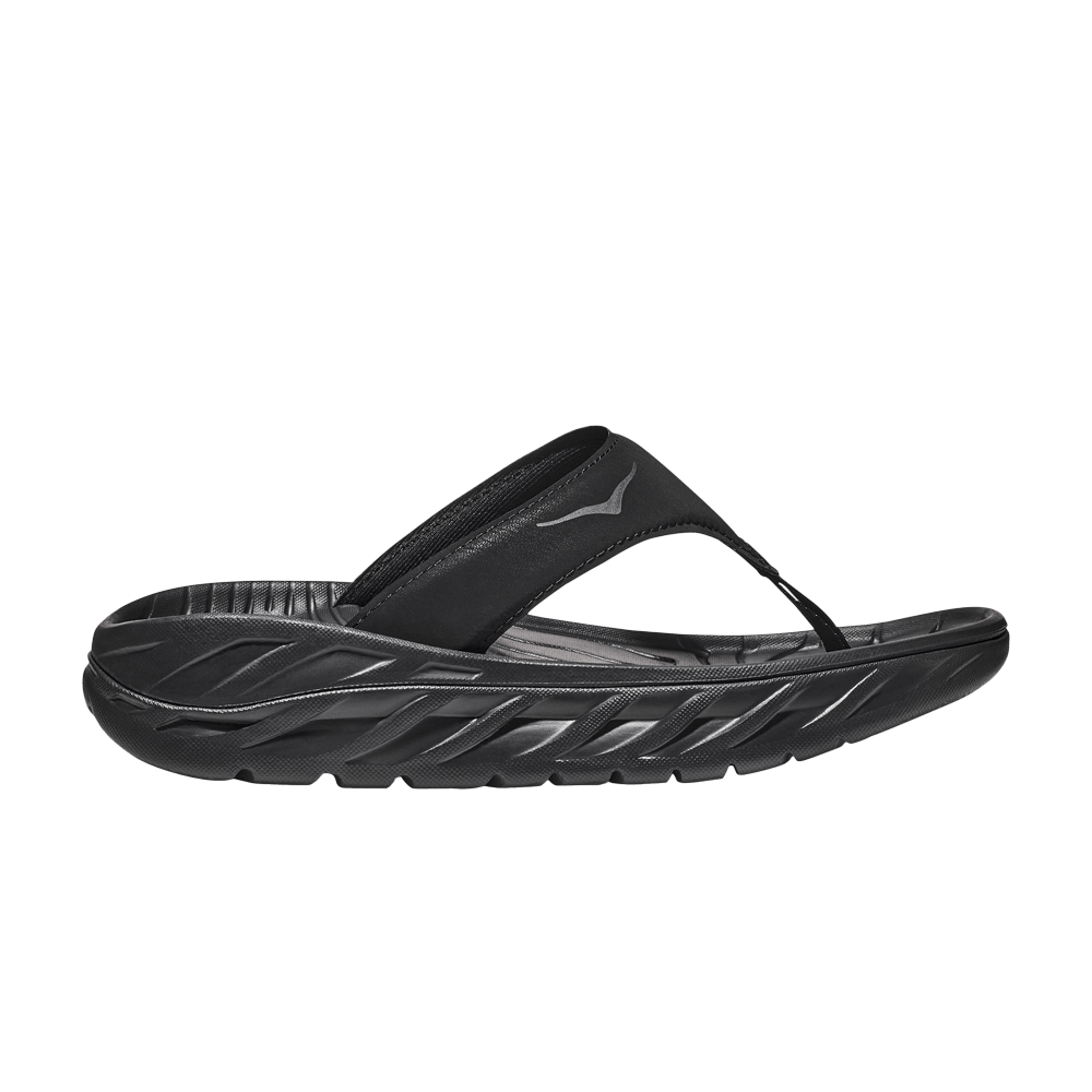 Hoka Wmns Ora Recovery Flip Slide 'black Dark Gull Grey'