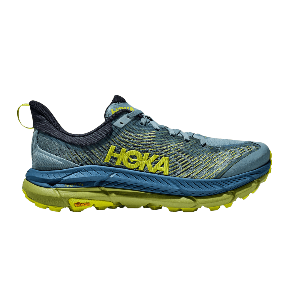 Hoka Mafate Speed 4 Stone Blue Dark Citron