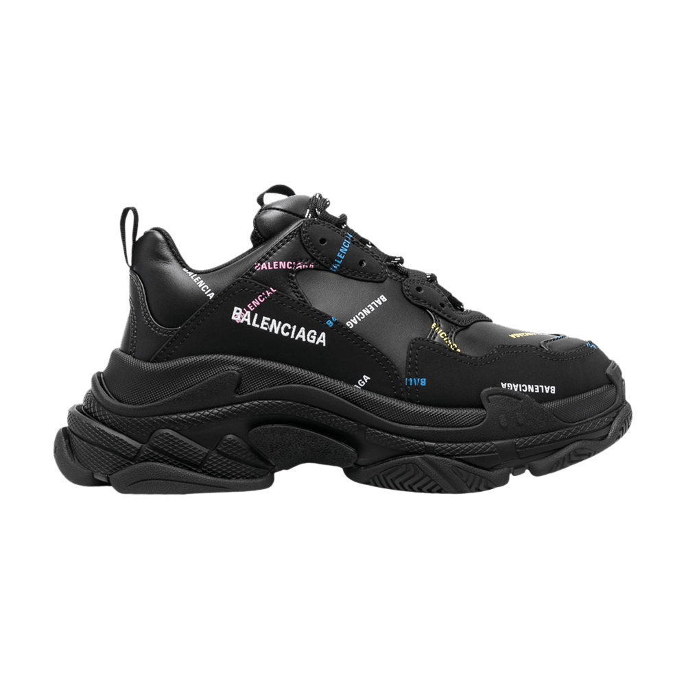 Buy Balenciaga Wmns Triple S Sneaker 'Allover Logo - Black Multi