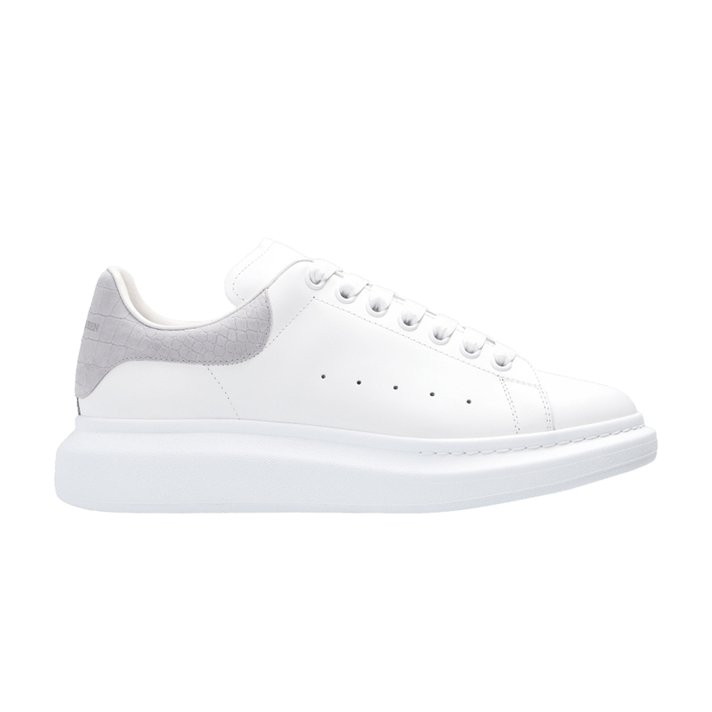 Size 11.0 Alexander McQueen Oversized Sneaker 'Light Grey Crocodile'