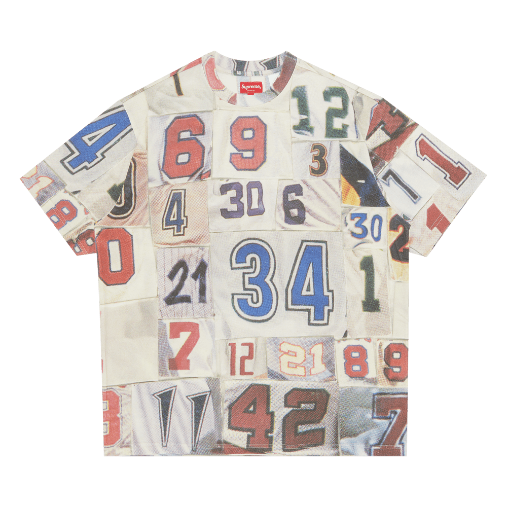 Buy Supreme Jersey Collage Short-Sleeve Top 'White' - SS23KN68