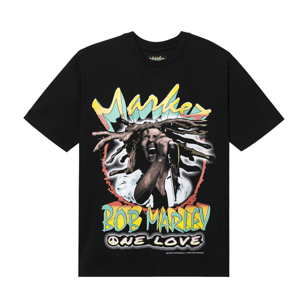 Buy Market Bob Marley One Love T-Shirt 'Black' - 399001484 BLAC | GOAT