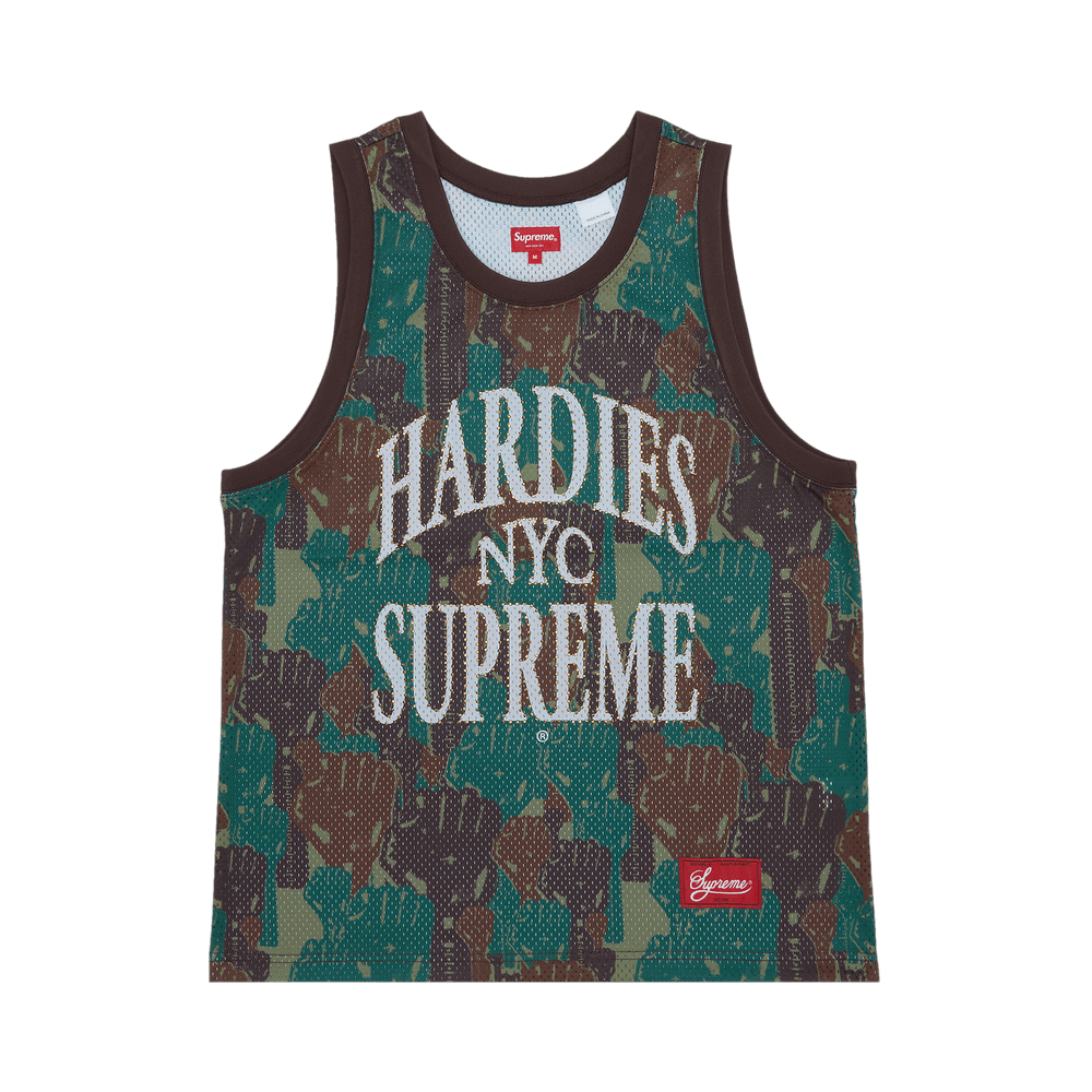 Buy Supreme x Hardies Camo Basketball Jersey 'Green
