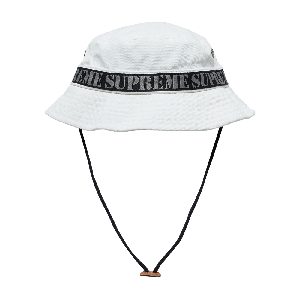 Supreme Stencil Webbing Boonie 'White'
