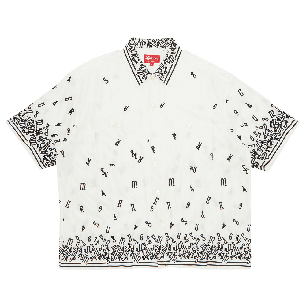 Buy Supreme Nouveau Embroidered Short-Sleeve Shirt 'White