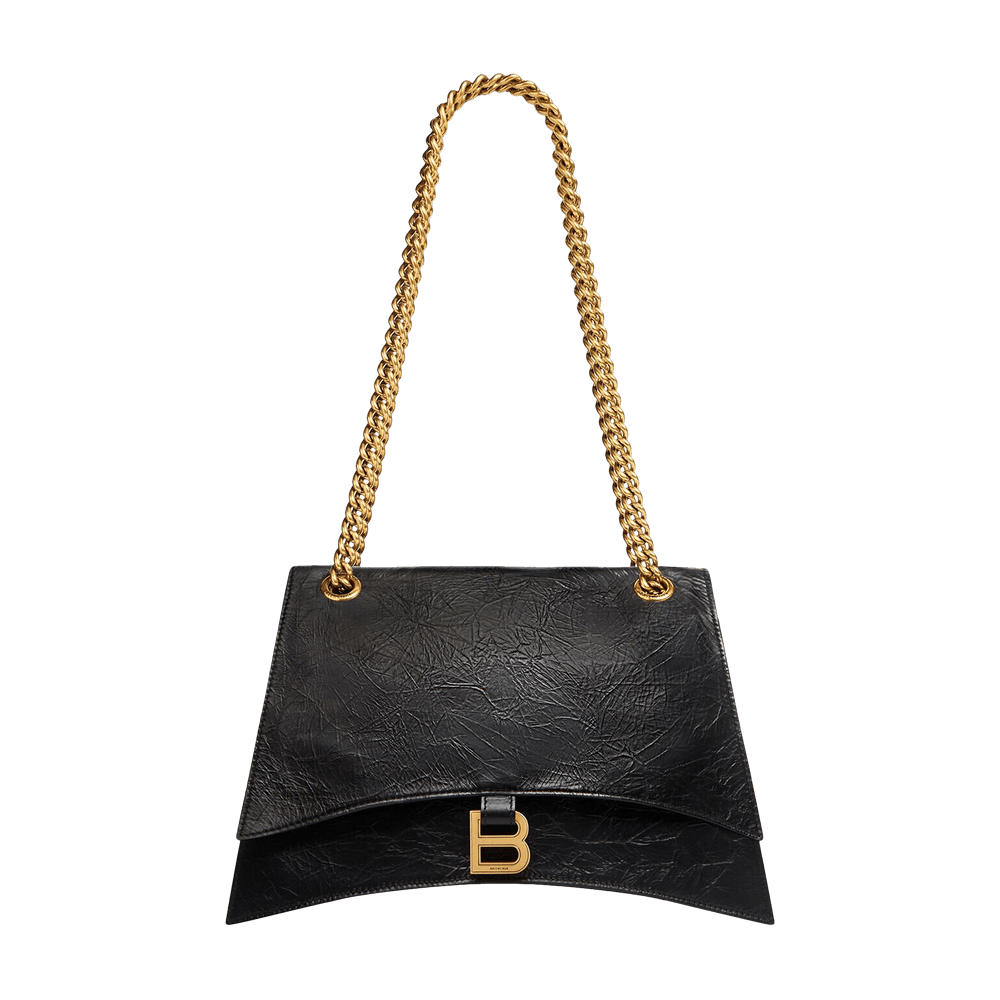 ショルダーバッグ・ポシェット BALENCIAGA Women Shoulder Bags 716393 210J1 1000 Black Buy Balenciaga Medium Crush Chain Bag 'Black' - 716393 210IT