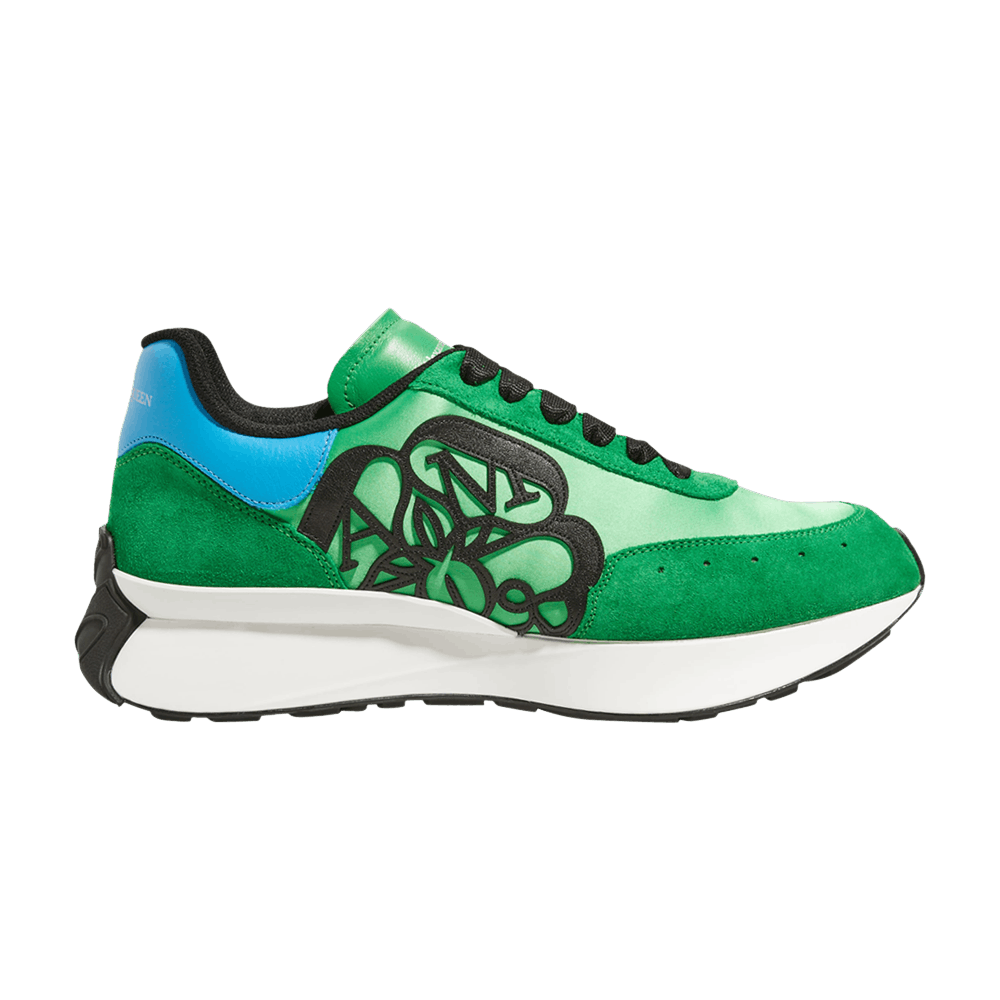◆Alexander McQueen 最新作◆Show Sneakers/Green◆ Alexander McQueen Oversized Crystal Embellished Platflorm