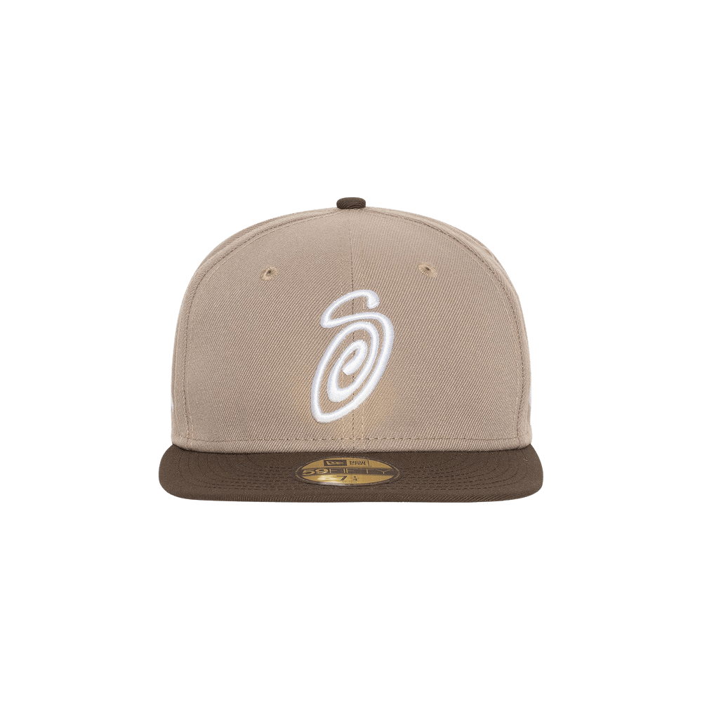 Buy Stussy Curly S 59Fifty New Era Cap 'Khaki/Brown