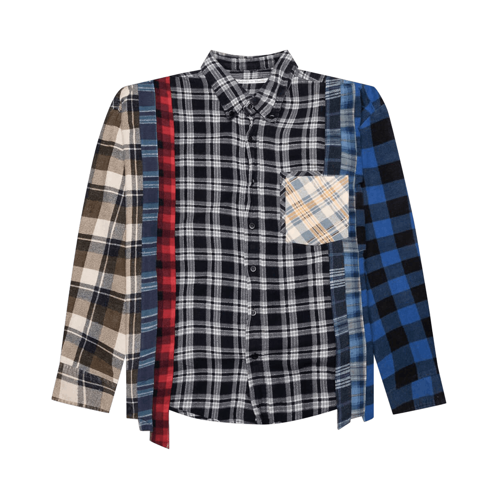 「NICENESS」 23SS MALDOON Buy Needles Flannel Shirt 7 Cuts Wide Shirt 'Assorted