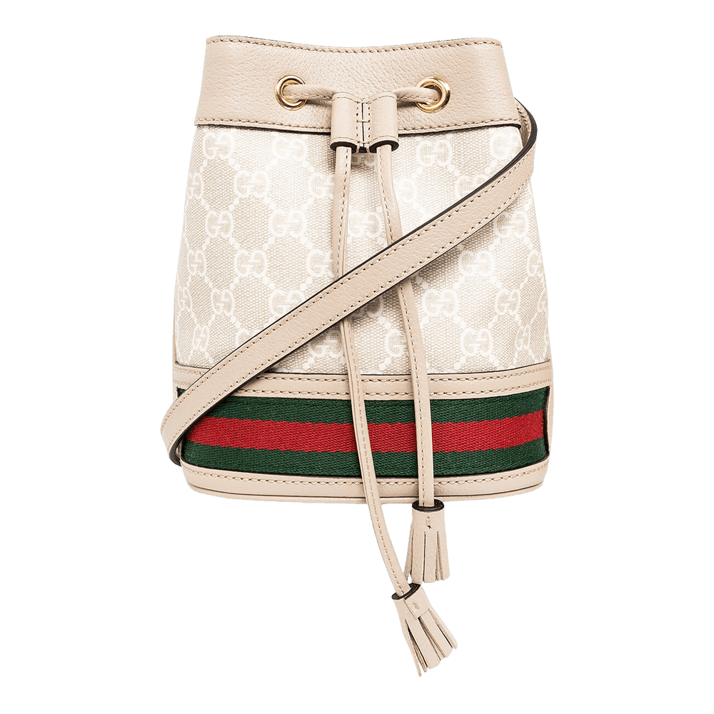 GUCCI Ophidia Small GG Canvas Bucket Bag Beige 550620