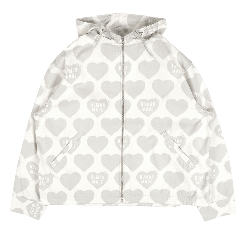 Buy Human Made Heart Zip Up Parka 'White' - HM25JK025 WHIT