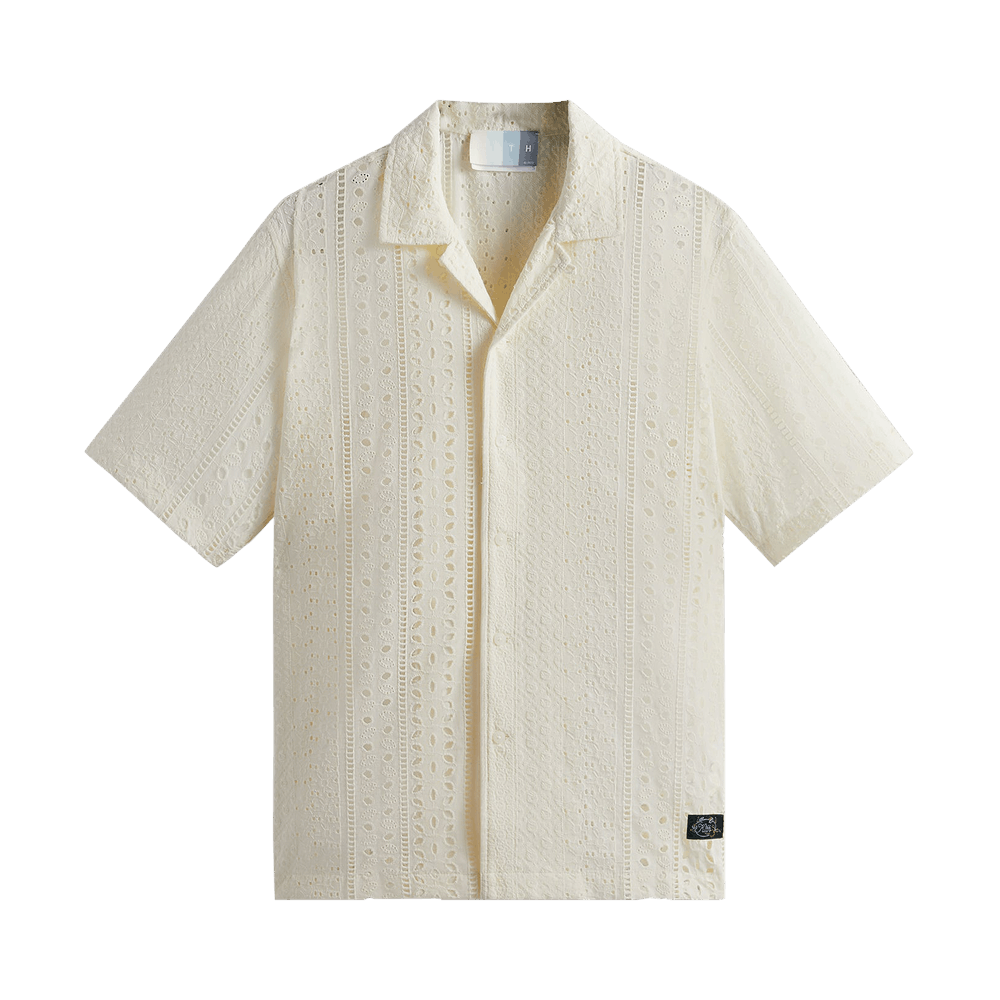 Buy Kith Eyelet Thompson Camp Collar Shirt 'Sandrift' - KHM031142