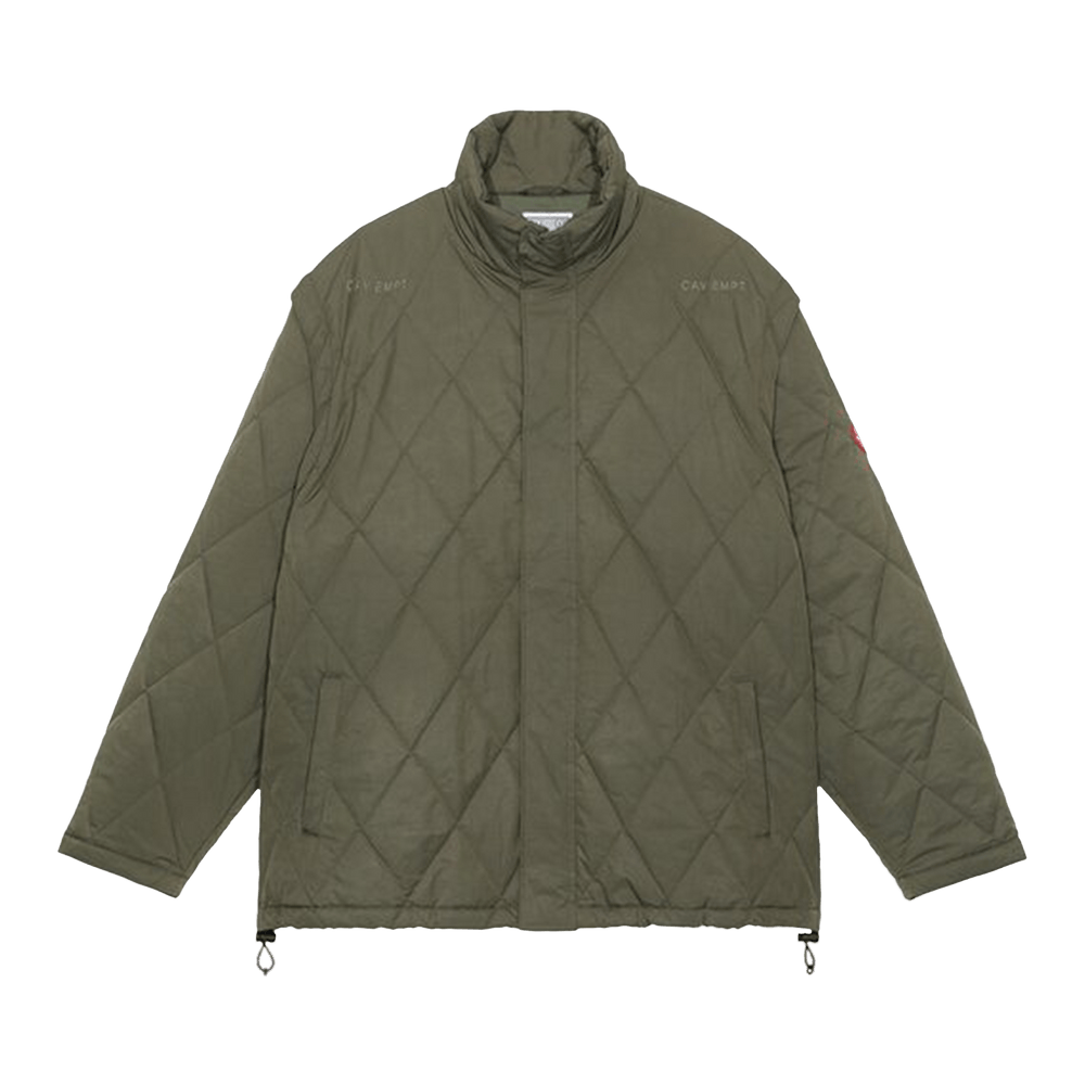 Buy Cav Empt Detach Sleeve Quilt Jacket 'Green' - CES23JK03