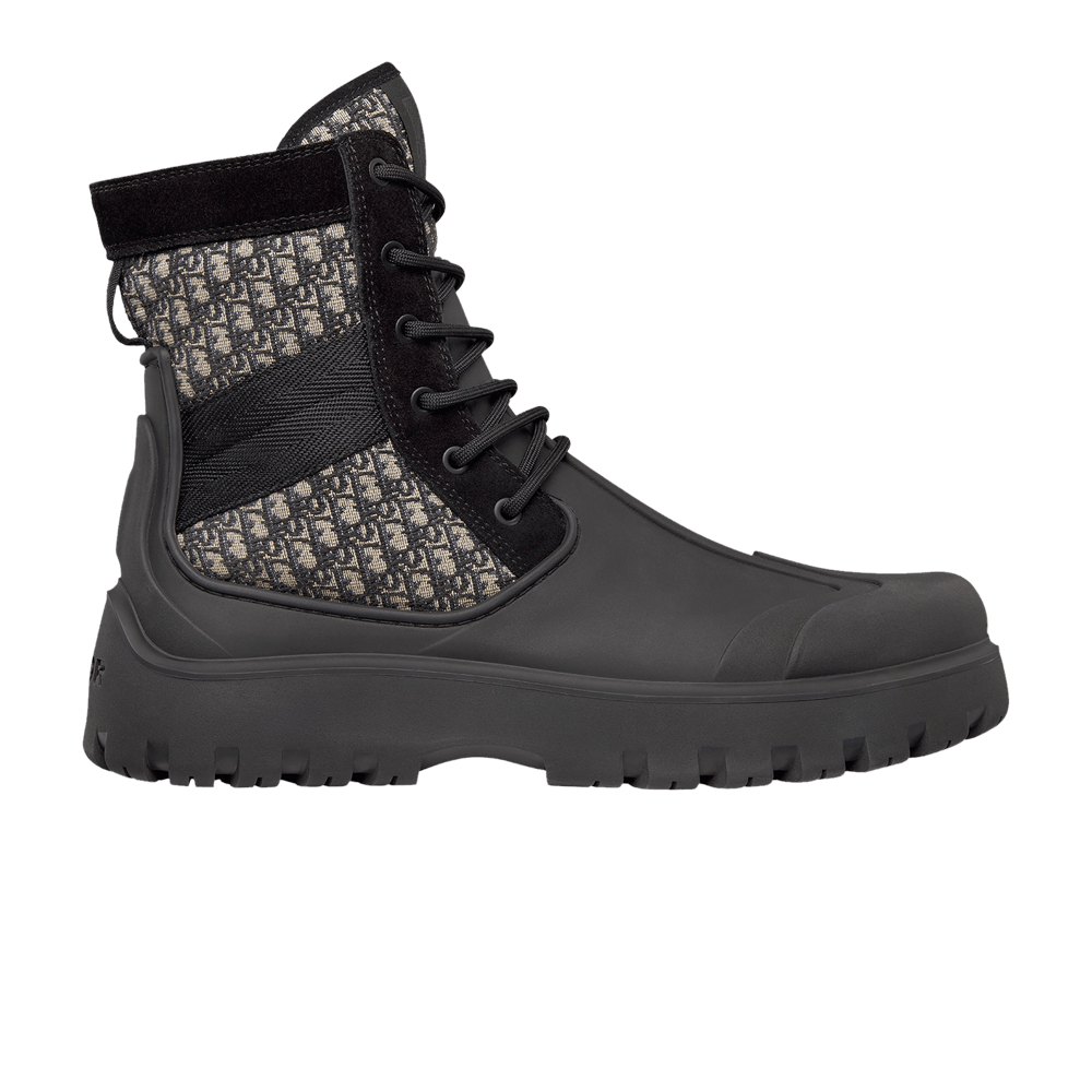 Buy Dior Garden Lace Up Boot Dior Oblique Black 3BO315ZYH H961 GOAT UK